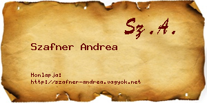 Szafner Andrea névjegykártya